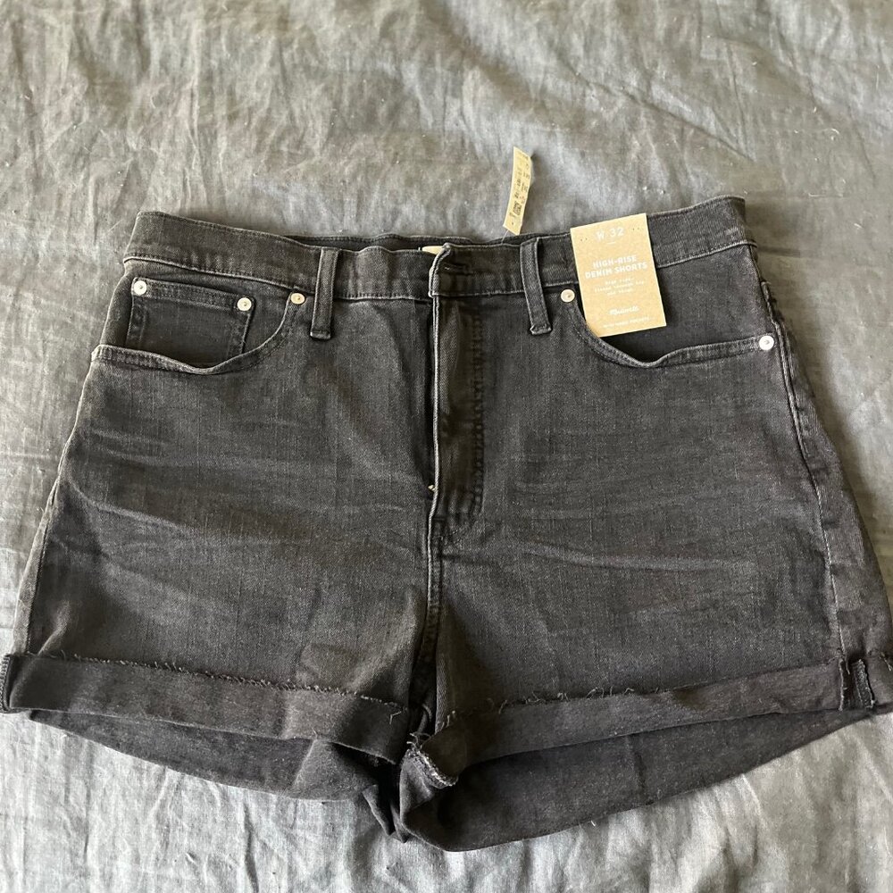Madewell black jean shorts NWT